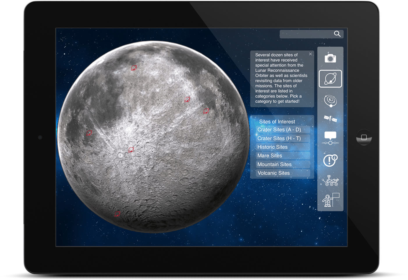 Stats Moon Exploration Screenshot